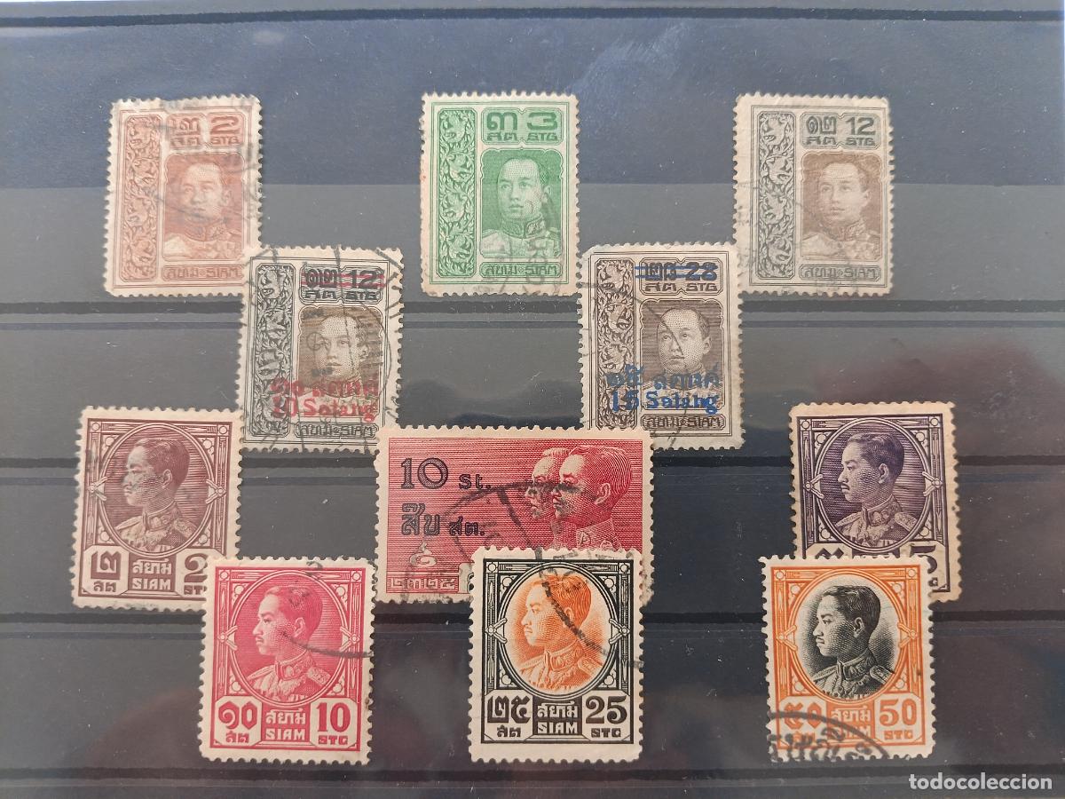 Sellos: Siam, Thailandia. Lote de sellos antiguos