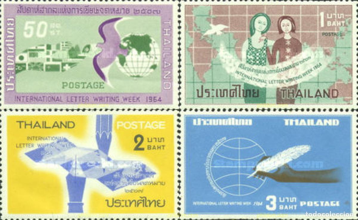 Sellos: 33076 MNH TAILANDIA 1964 SEMANA INTERNACIONAL DE LA CARTA