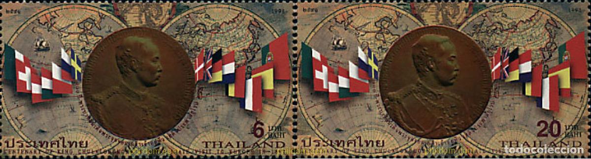 Stamps: 90899 MNH TAILANDIA 1998 CENTENARIO DE LA VISITA A EUROPA DEL REY CHULALONGKORN