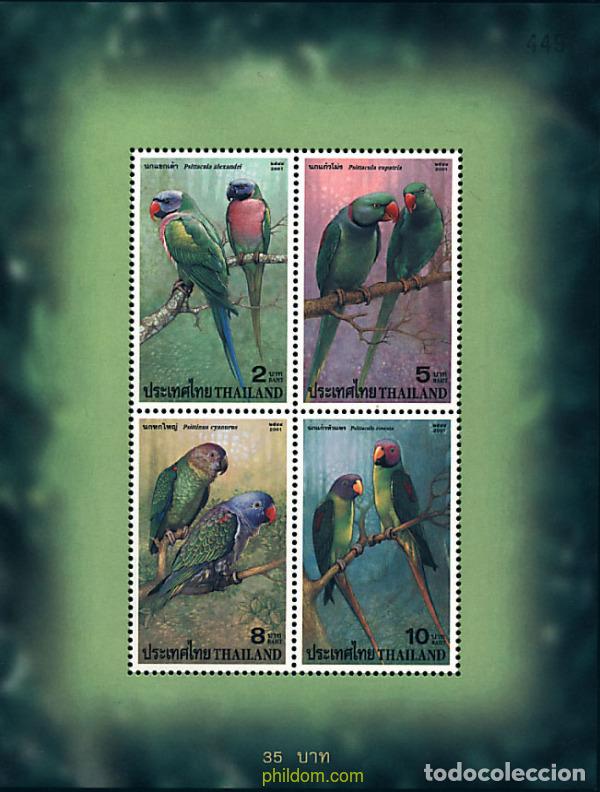 Sellos: 145199 MNH TAILANDIA 2001 AVES