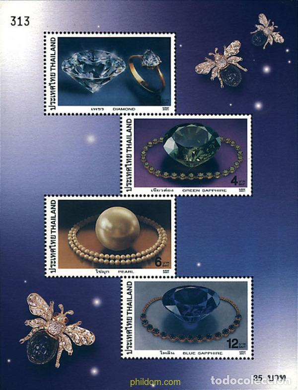 Sellos: 90968 MNH TAILANDIA 2001 PIEDRAS PRECIOSAS