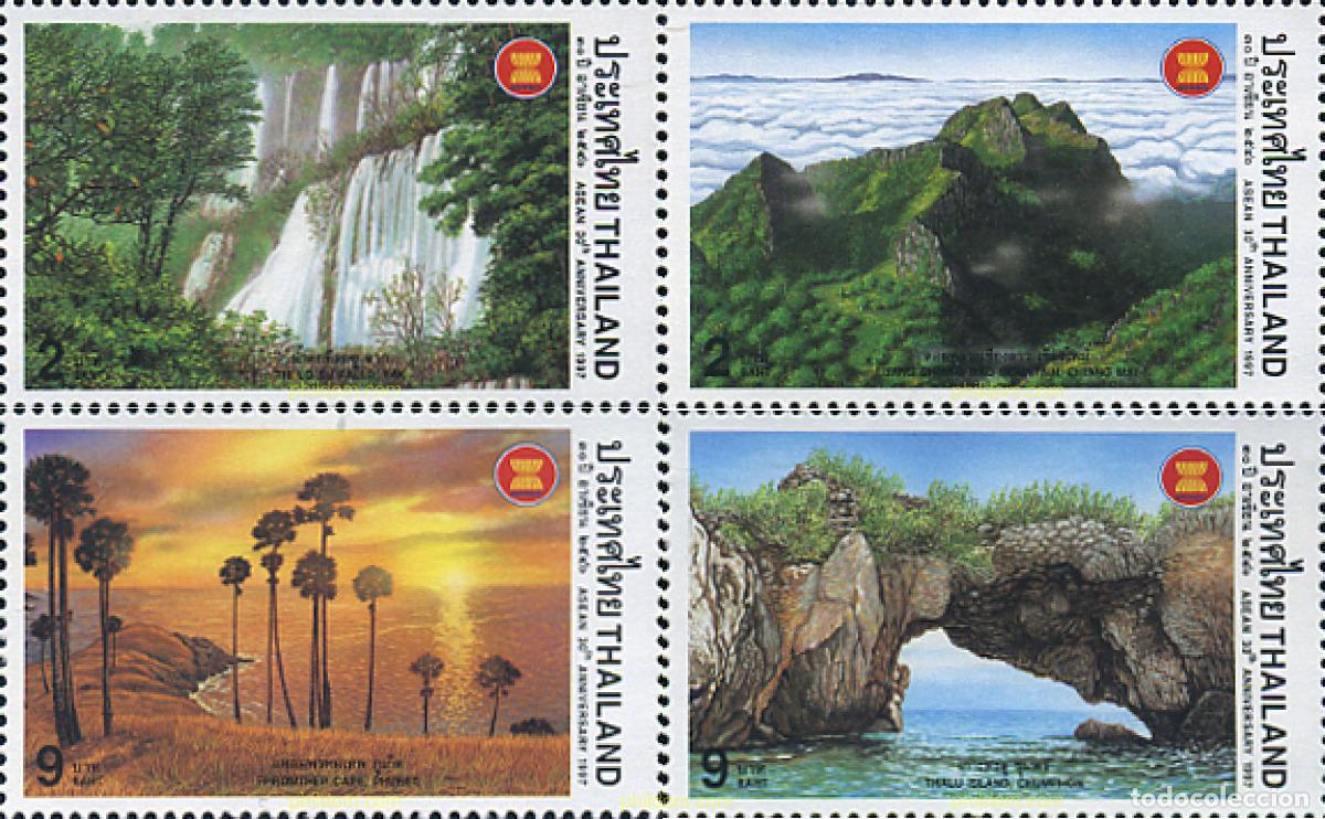 Sellos: 100040 MNH TAILANDIA 1997 30 ANIVERSARIO DE LA ASEAN