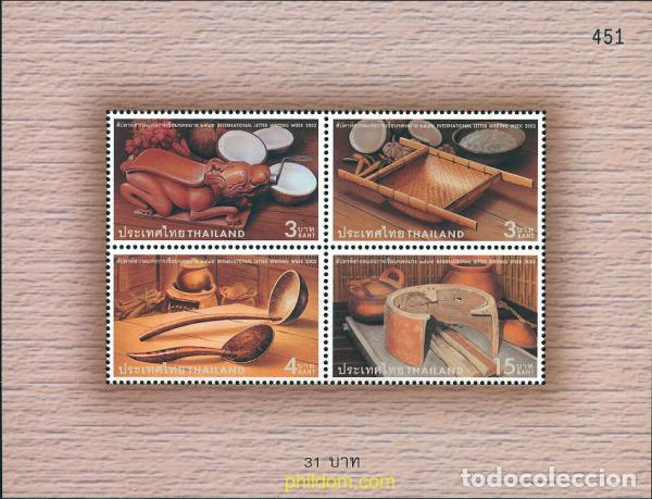 Sellos: 120597 MNH TAILANDIA 2002 SEMANA INTERNACIONAL DE LA CARTA