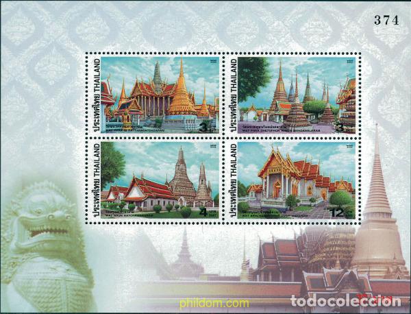 Sellos: 121725 MNH TAILANDIA 2002 TEMPLOS