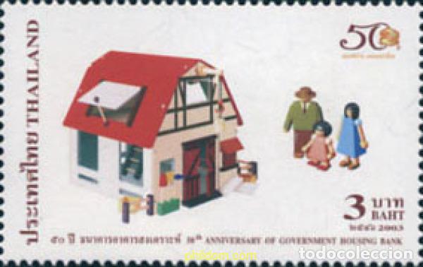 Sellos: 137800 MNH TAILANDIA 2003 50 ANIVERSARIO DEL BANCO GUBERNAMENTAL DE LA VIVIENDA