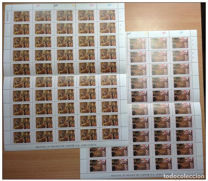 Sellos: HOJAS Edici&oacute;n conjunta Francia Tailandia 1986 Yv. 1131/1132