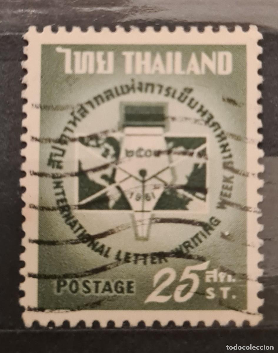 Sellos: Sello usado de Tailandia 1961: Semana Internacional de la Letra escrita