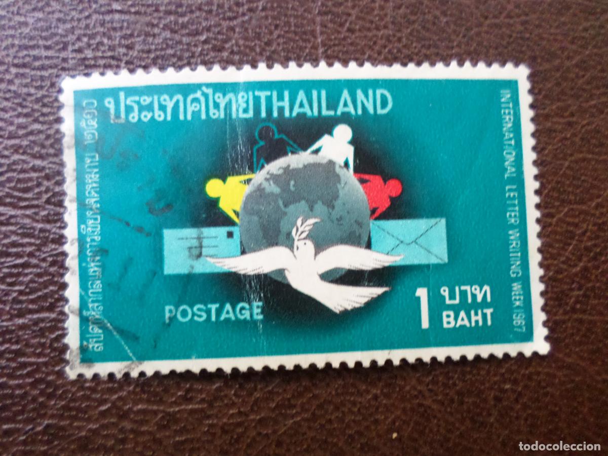 Sellos: -tailandia, 1967, semana internacional de la carta escrita, Yvert 480