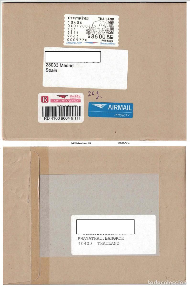Sellos: Thailand cover 19x13,7 cms, sent to Spain