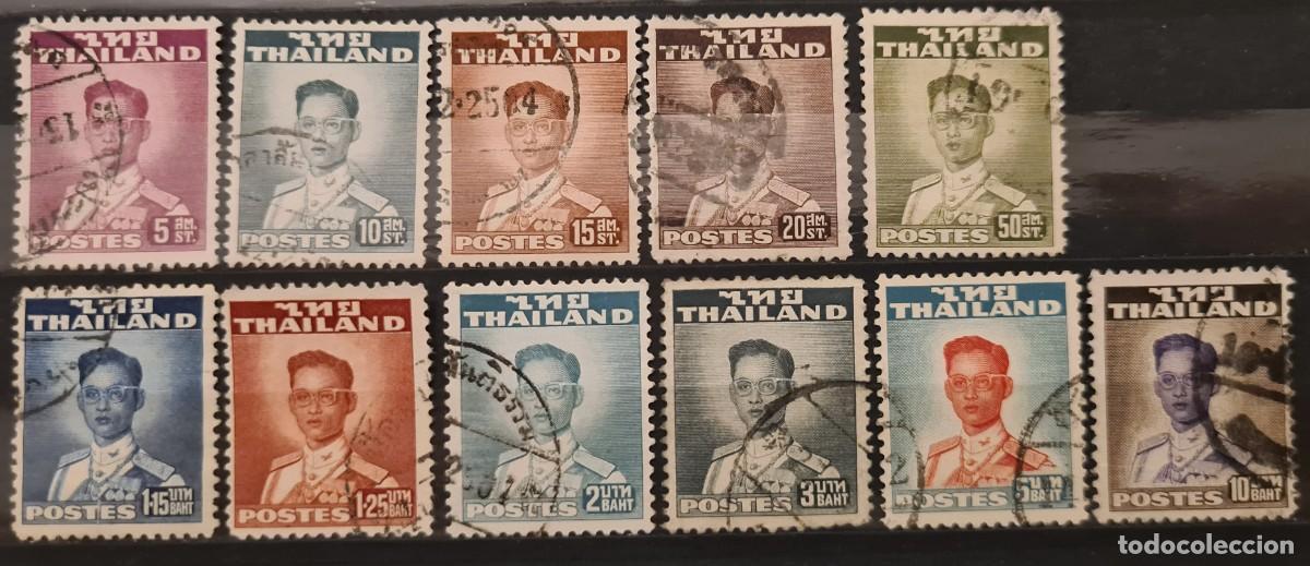 Sellos: Serie de sellos usados de Tailandia 1951-59: Rama IX