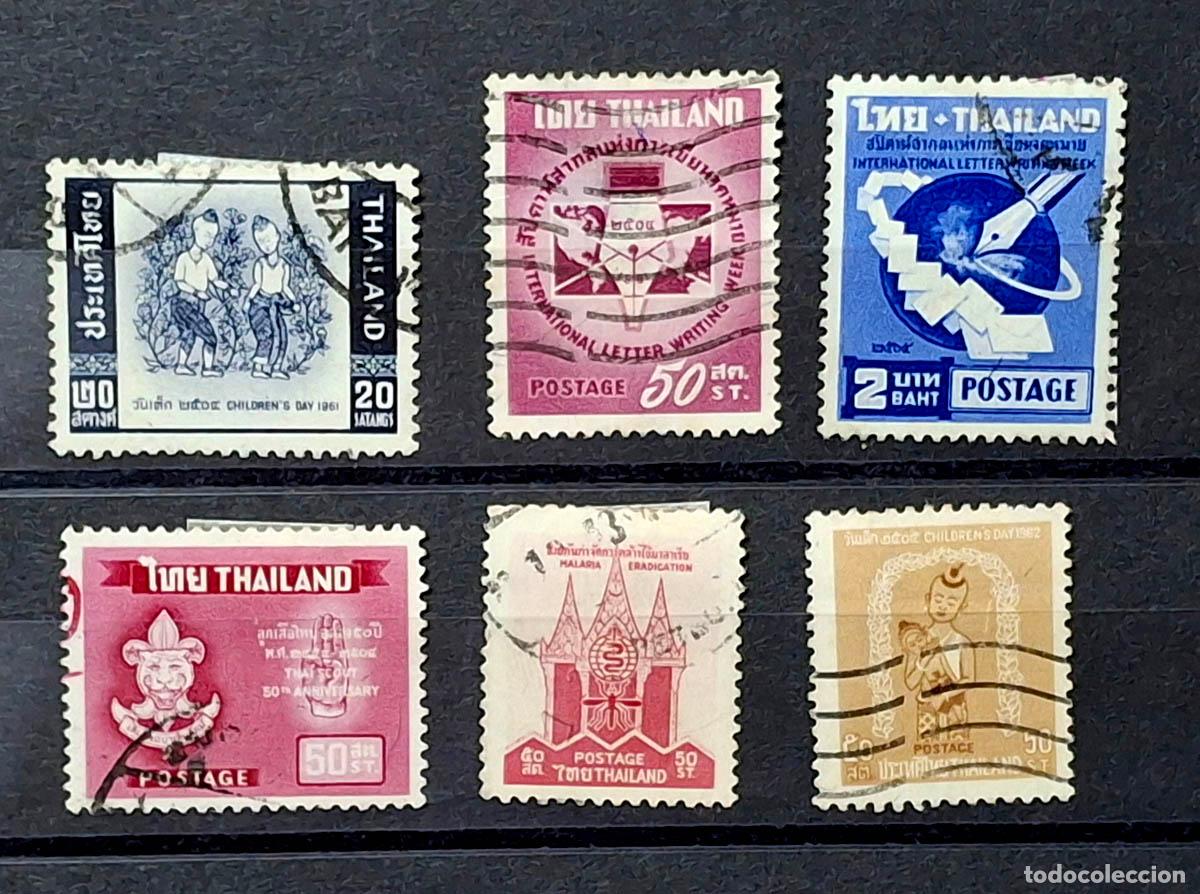 Sellos: 6 sellos de Tailandia
