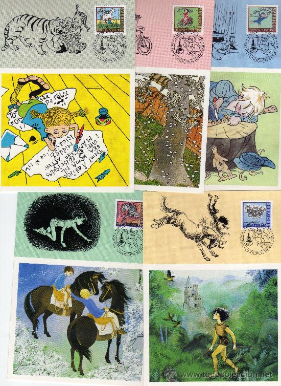 Sellos: TARJETAS MAXIMAS-INFANTILES-SUECIA - Foto 1