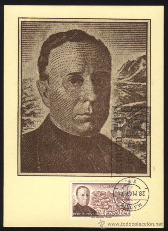 Sellos: B-0703- TARJE MAXIMA DE PEDRO POVEDA - Foto 1