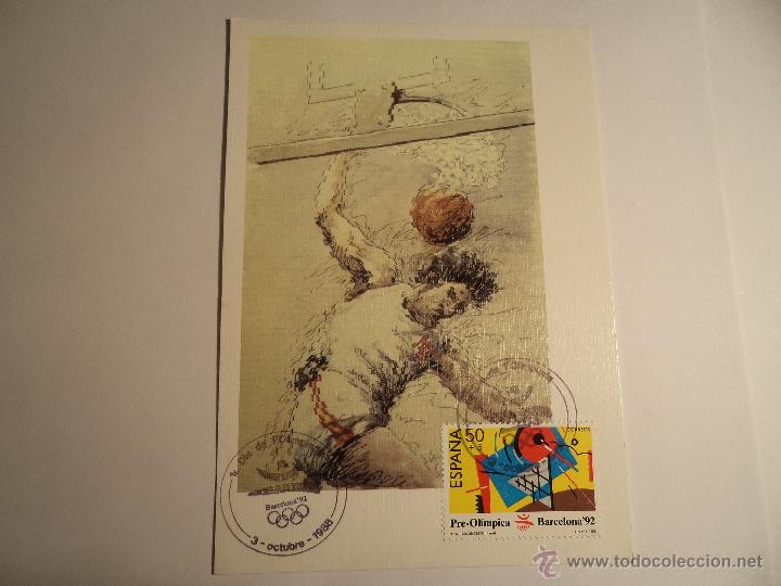Sellos: Tarjeta m&aacute;xima. Primer d&iacute;a. 1988 - Foto 1