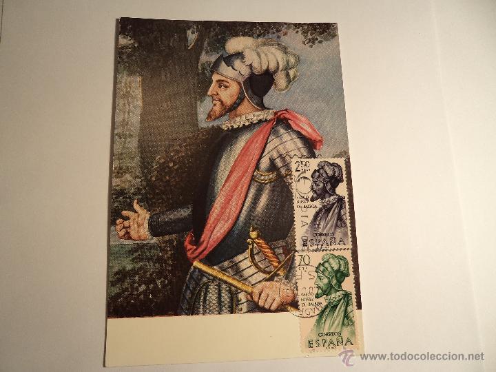 Sellos: Tarjeta maxima. Primer d&iacute;a. 1963 - Foto 1