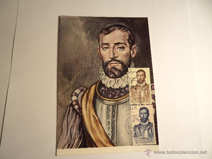 Sellos: Tarjeta maxima. Primer d&iacute;a. 1963 - Foto 1