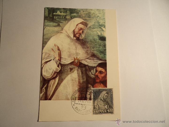 Sellos: Tarjeta maxima. Primer d&iacute;a. 1963 - Foto 1