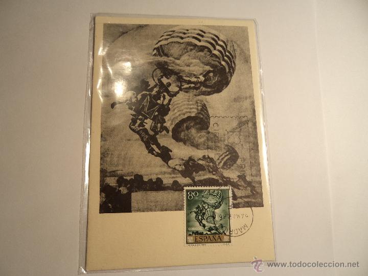 Sellos: Tarjeta maxima. Primer d&iacute;a. 1966 - Foto 1