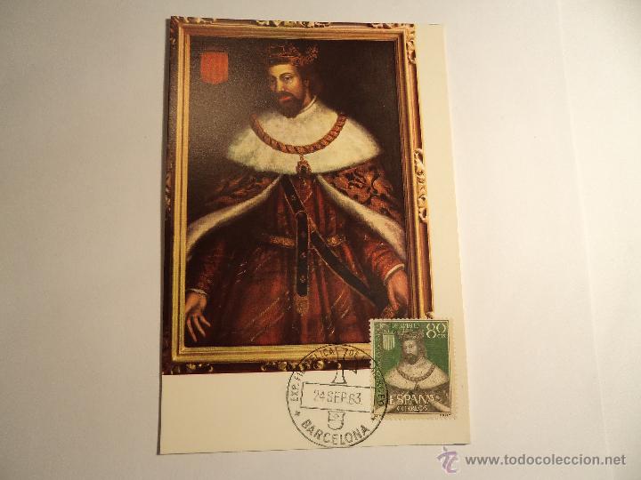 Sellos: Tarjeta m&aacute;xima. Primer d&iacute;a. 1963 - Foto 1