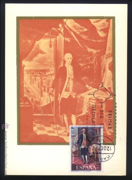 Sellos: A-1549- POSTAL M&Aacute;XIMA. HISPANIDAD 1972 - Foto 1