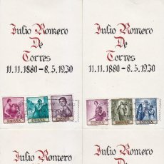 Sellos: PINTURA JULIO ROMERO DE TORRES 1965 (EDIFIL 1657/66) CUATRO TM PD CIRCULADAS A RIO MUNI LLEGADAS MPM. Lote 143071406