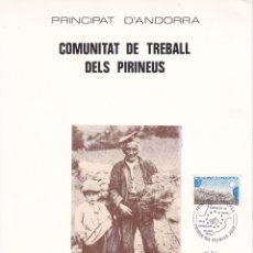 Sellos: PRINCIPAT D'ANDORRA 1984 - PRIMER DIA / COMUNITAT DE TREBALL DELS PIRINEUS - Nº 00233. Lote 181982251