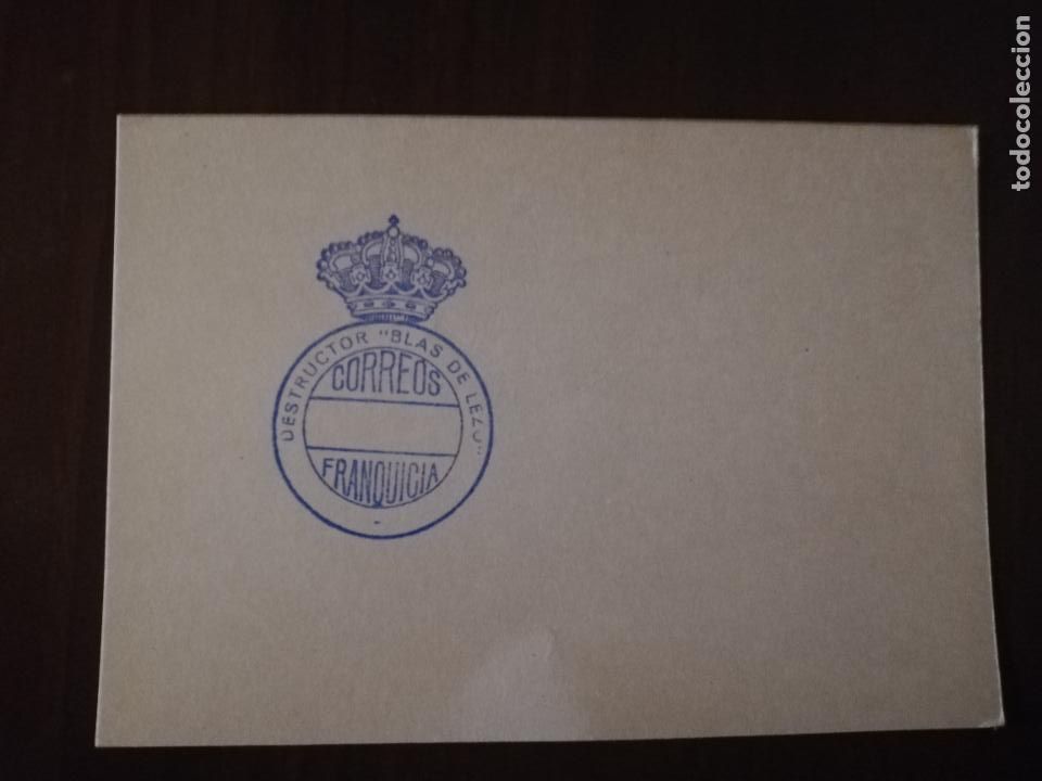 Sellos: TARJETA. DESTRUCTOR BLAS DE LEZO. - Foto 1