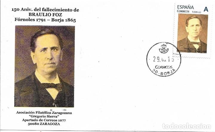 Sellos: ESPA&Ntilde;A. SOBRE BRAULIO FOZ. BORJA - Foto 1