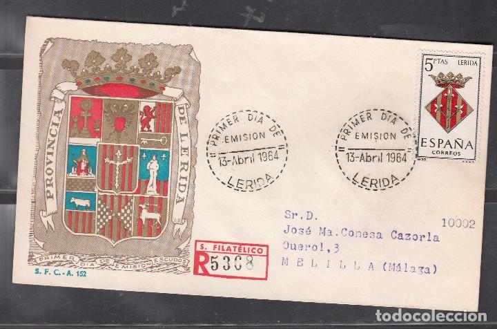 Sellos: LERIDA. EN SOBRE PRIMER DA - Foto 1
