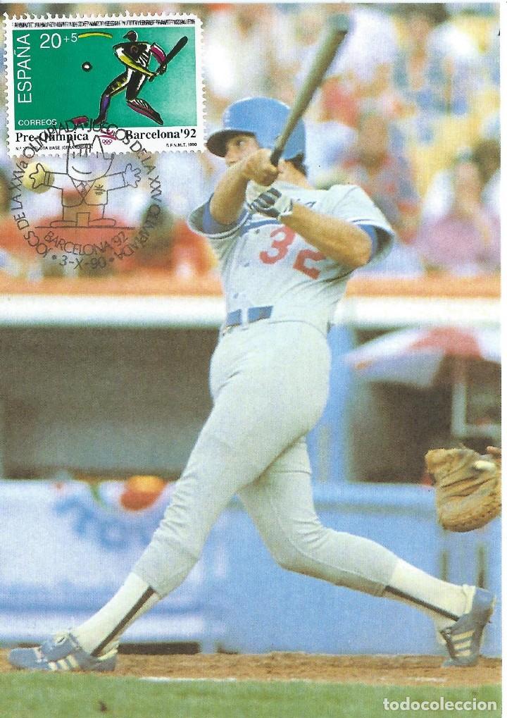 Timbres: 1990. M&Aacute;XIMA. EDIFIL 3078. BEISBOL. JJ.OO'92. MATASELLOS ESPECIAL P.D. BARCELONA. DEPORTES/SPORTS.