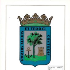 Francobolli: ESCUDO DE HUELVA 1963 MATASELLOS PROVINCIA (EDIFIL 1491) EN TARJETA MAXIMA PRIMER DIA. MPM.. Lote 293920268