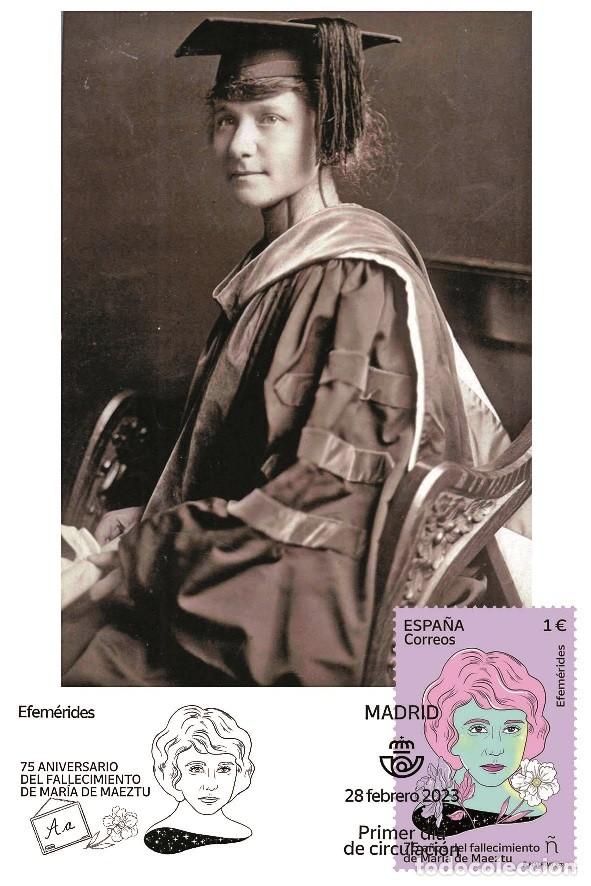 Sellos: Spain 2023 - Maria de Maetzu carte maximum - Foto 1