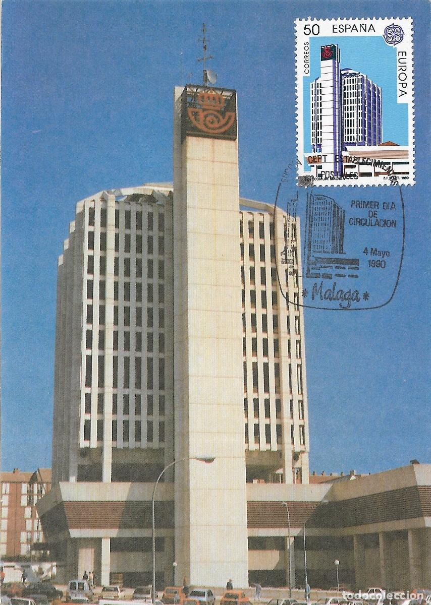 Sellos: EDIFICIO DE COMUNICACIONES ESTABLECIMIENTOS POSTALES EUROPA 1990 (EDIFIL 3059) EN TM PD MOD 1 MALAGA - Foto 1
