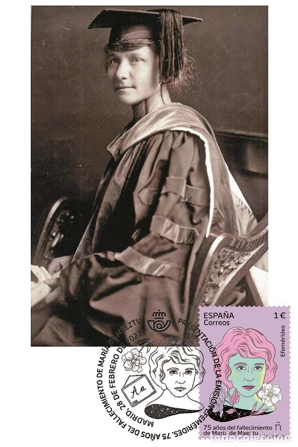 Sellos: Spain 2023 - Maria de Maetzu carte maximum - Foto 1