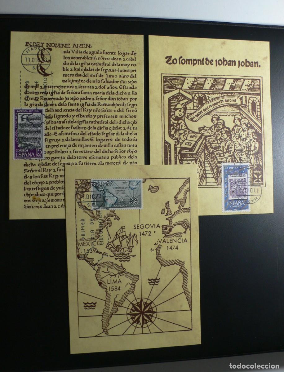 Sellos: ESPA&Ntilde;A 1973 - IV CENTENARIO DE LA IMPRENTA MAXIMUM POSTAL - Foto 1