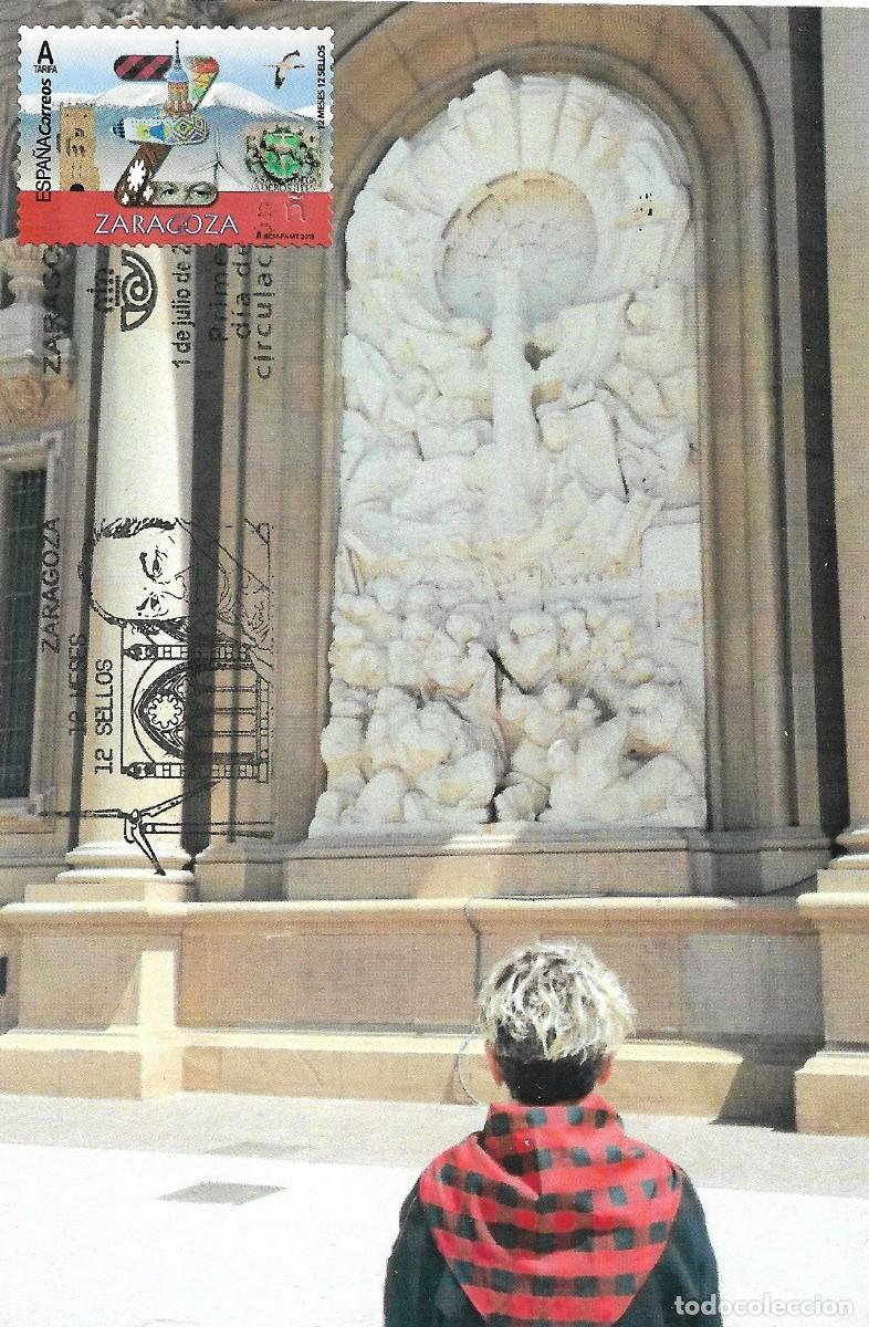 Sellos: ESPA&Ntilde;A. TARJETA MAXIMA CACHIRULO. ZARAGOZA. 2019 - Foto 1
