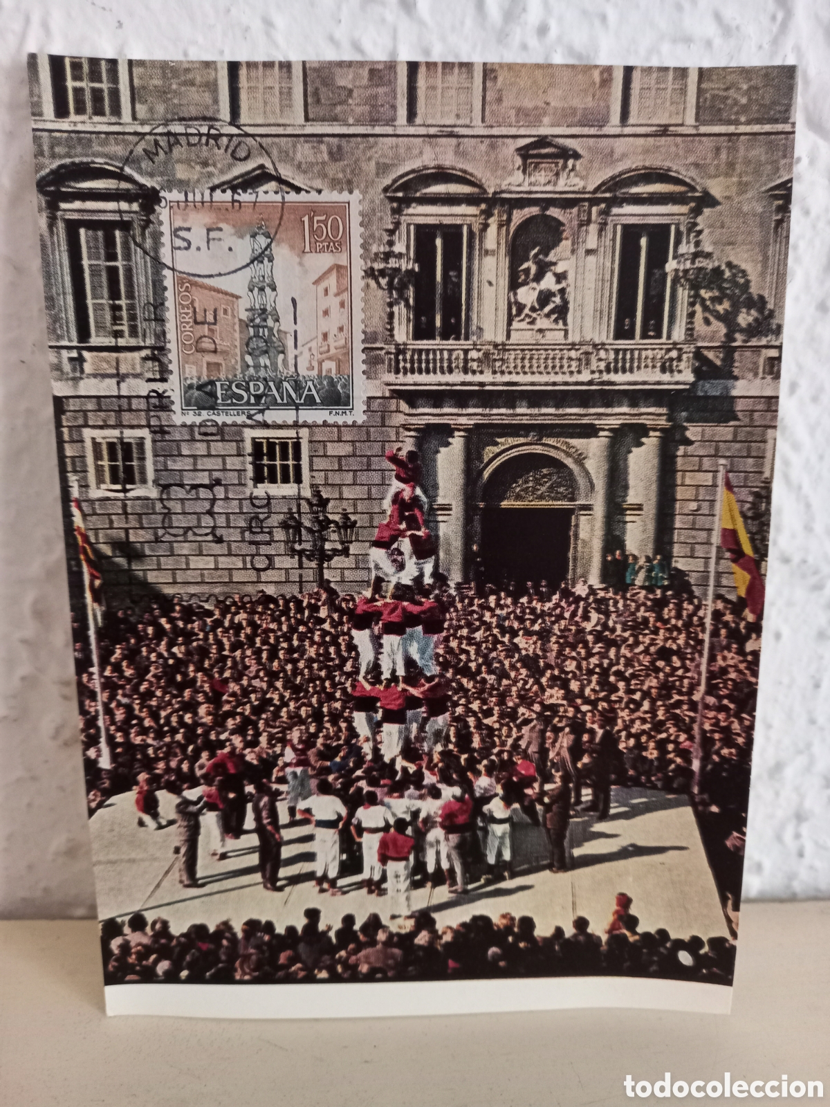 Sellos: Tarjeta M&aacute;xima. Catalu&ntilde;a. Castellers - Foto 1