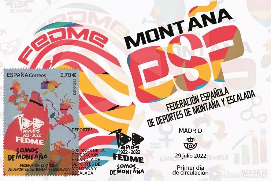 Sellos: Spain 2022 - Cent. del FEDME carte maximum - Foto 1
