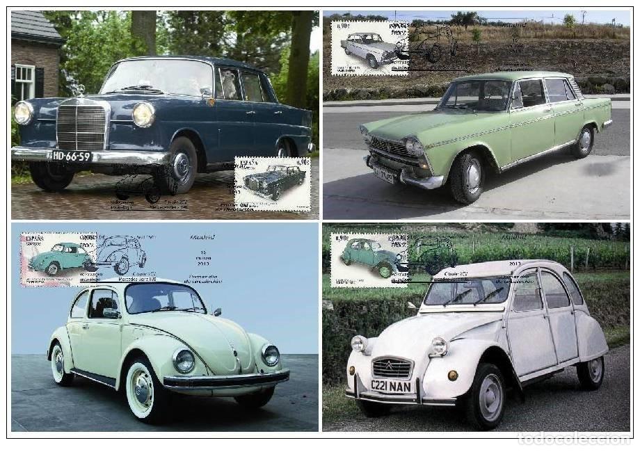 Sellos: Spain 2013 - Coches de epoca carte maximum set - Foto 1