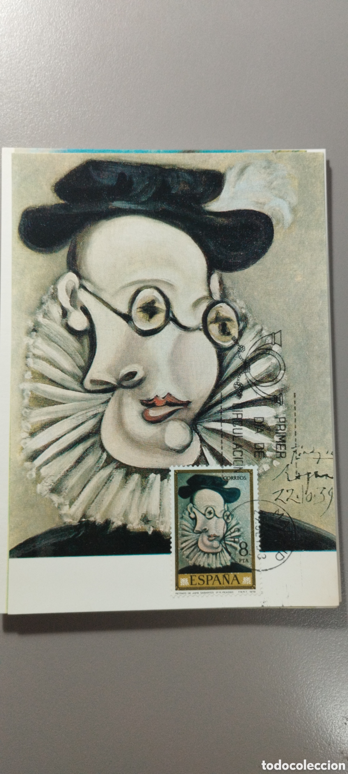 Sellos: Tarjeta M&aacute;xima Picasso 8 a&ntilde;o 1978 - Foto 2