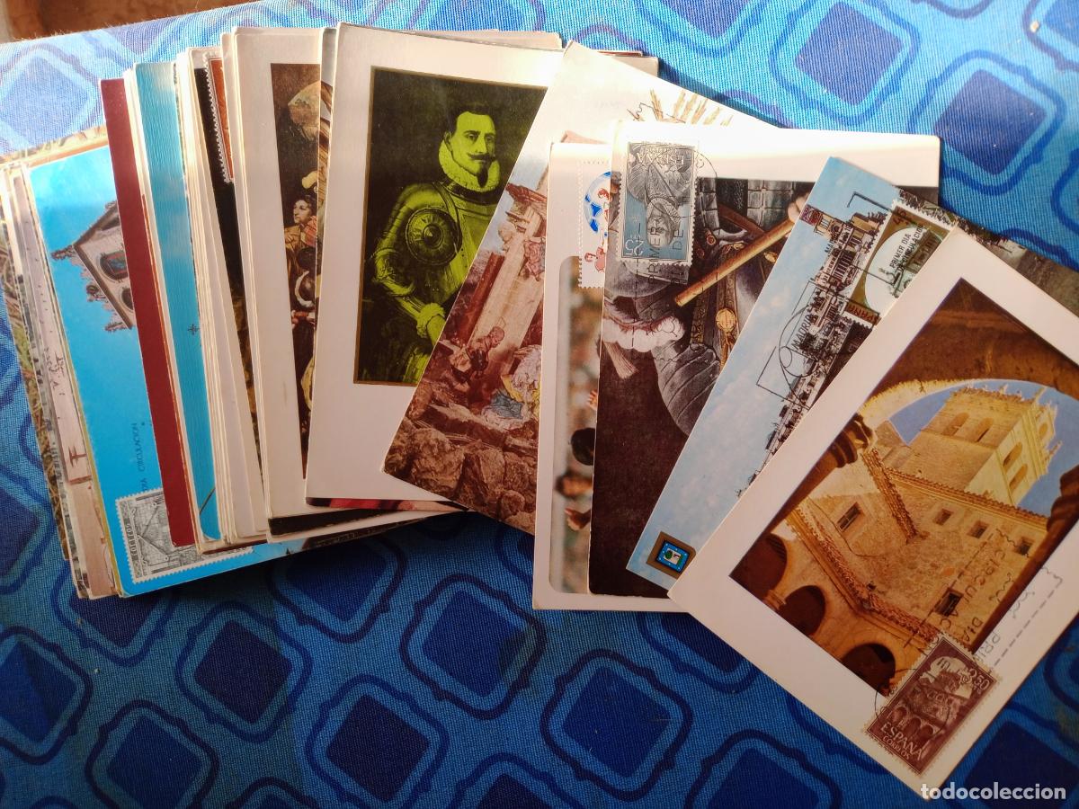 Sellos: ESPA&Ntilde;A: lote de 82 tarjetas m&aacute;ximas diferentes - Foto 2