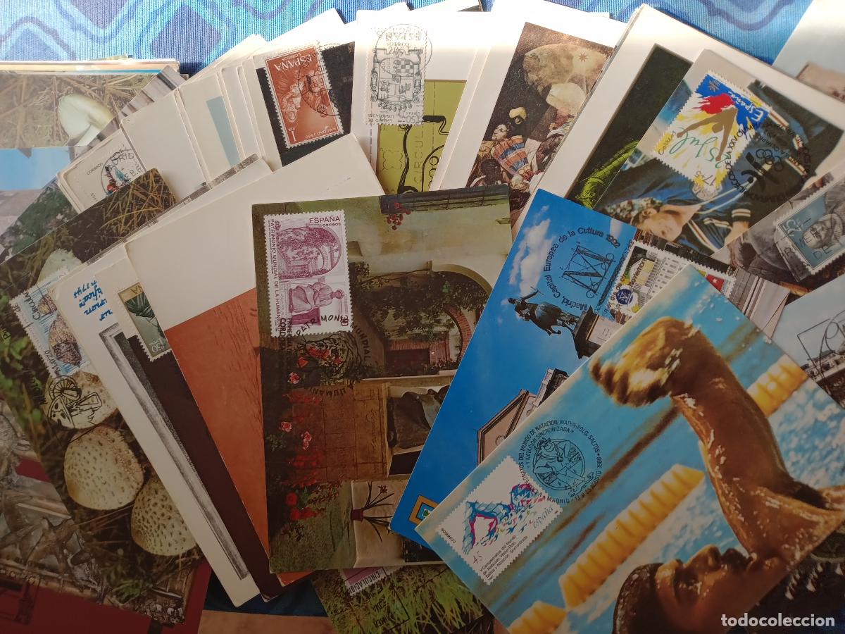 Sellos: ESPA&Ntilde;A: lote de 82 tarjetas m&aacute;ximas diferentes - Foto 3
