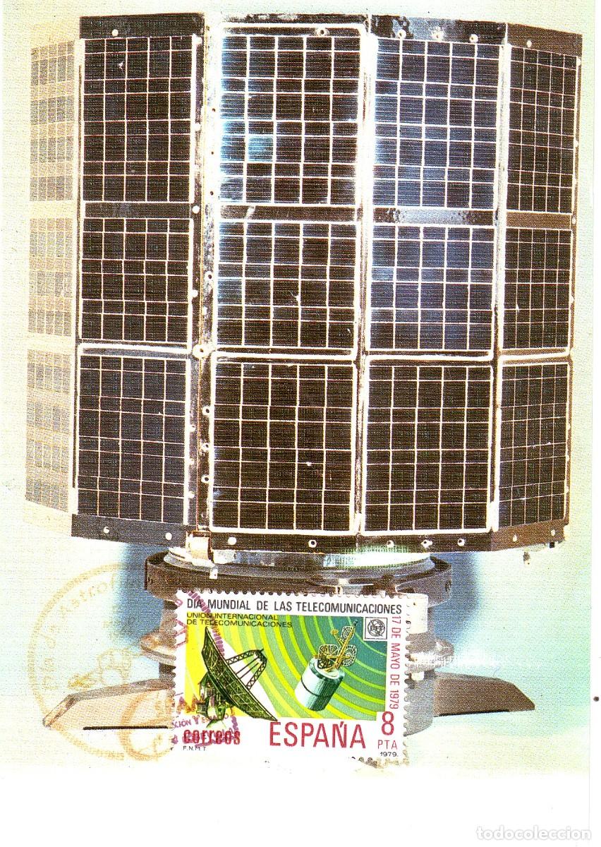 Sellos: TARJETA INTASAT SATELITE ESPA&Ntilde;OL ARTIFICIAL - Foto 1