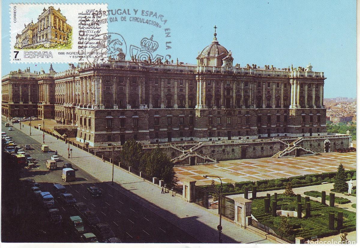 Sellos: TARJETA PALACIO REAL DE MADRID - Foto 1