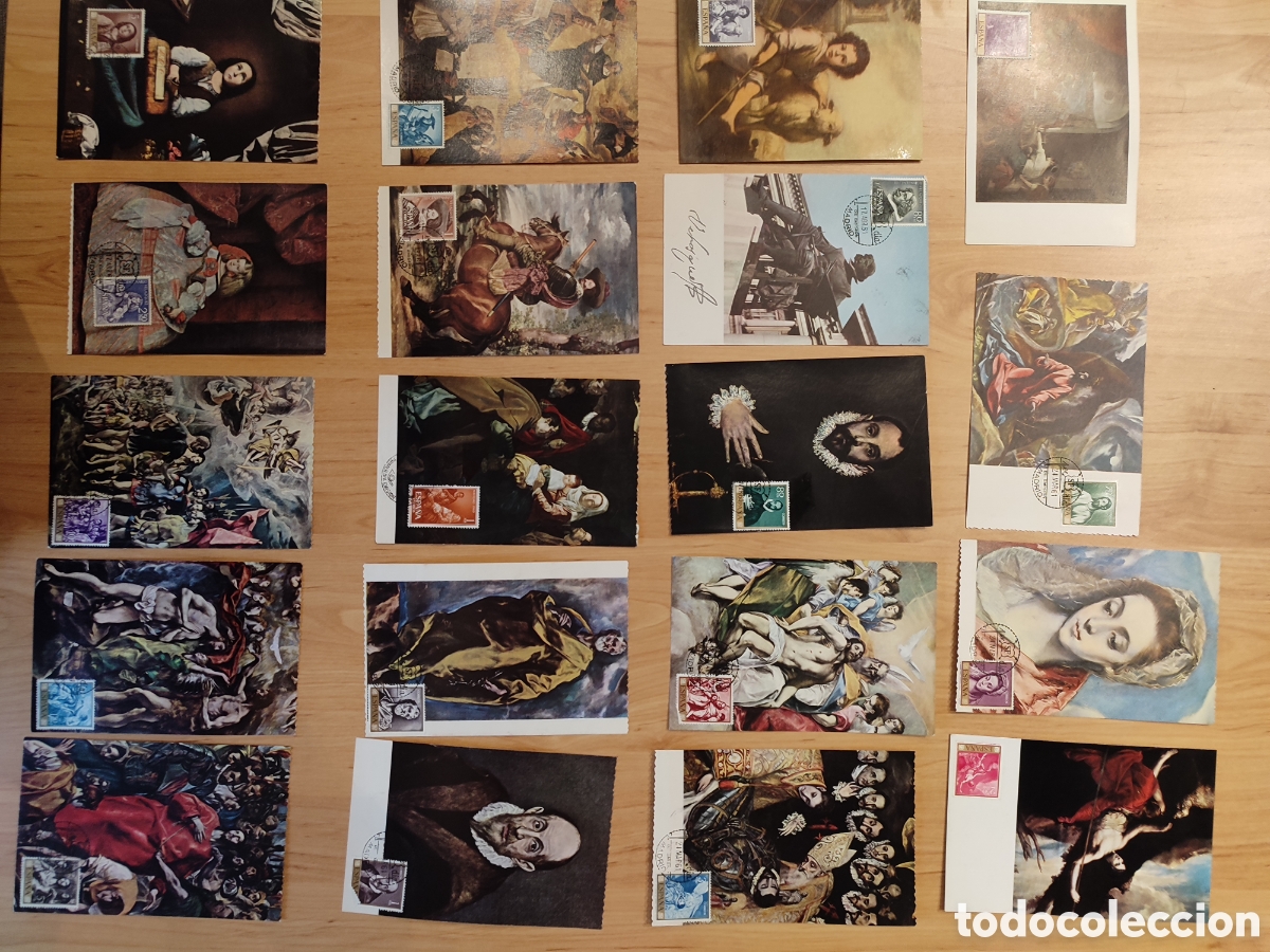 Sellos: Colecci&oacute;n 39 postales m&aacute;ximas. Arte - Foto 2
