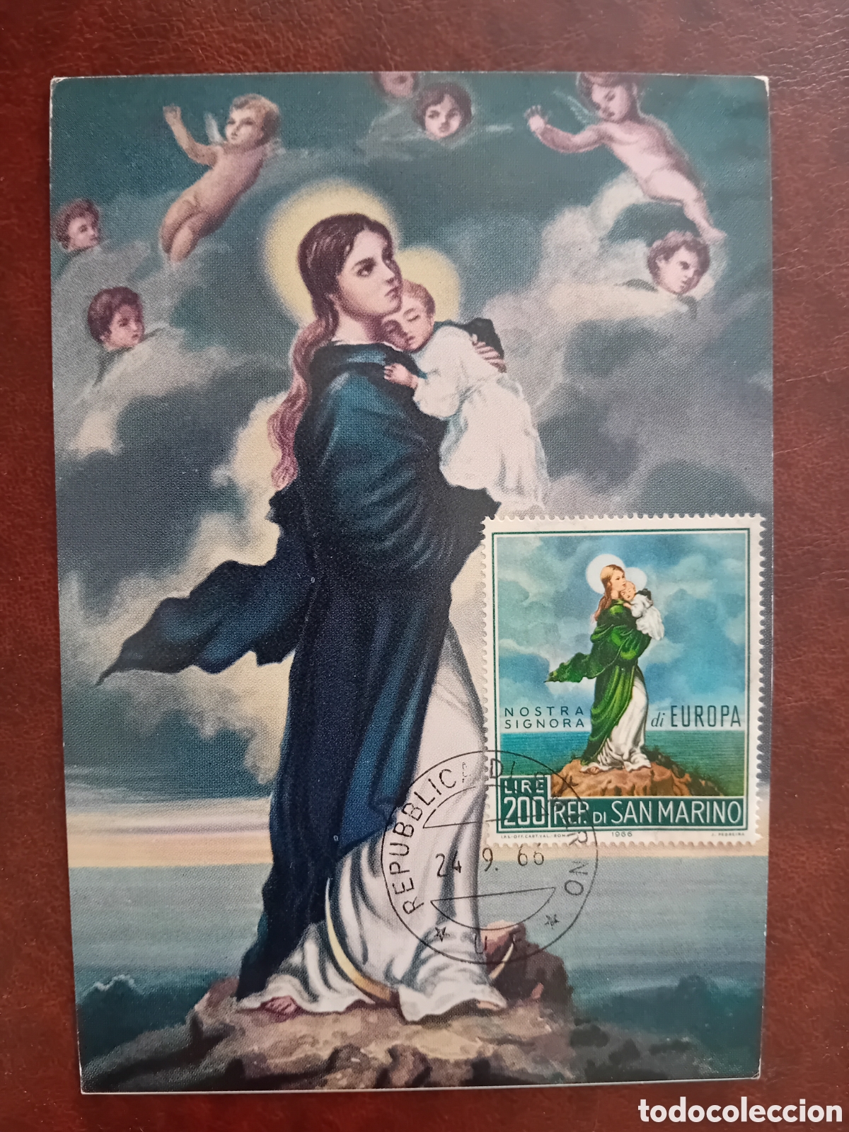 Sellos: tarjeta m&aacute;xima Nuestra Se&ntilde;ora de Europa - Foto 1