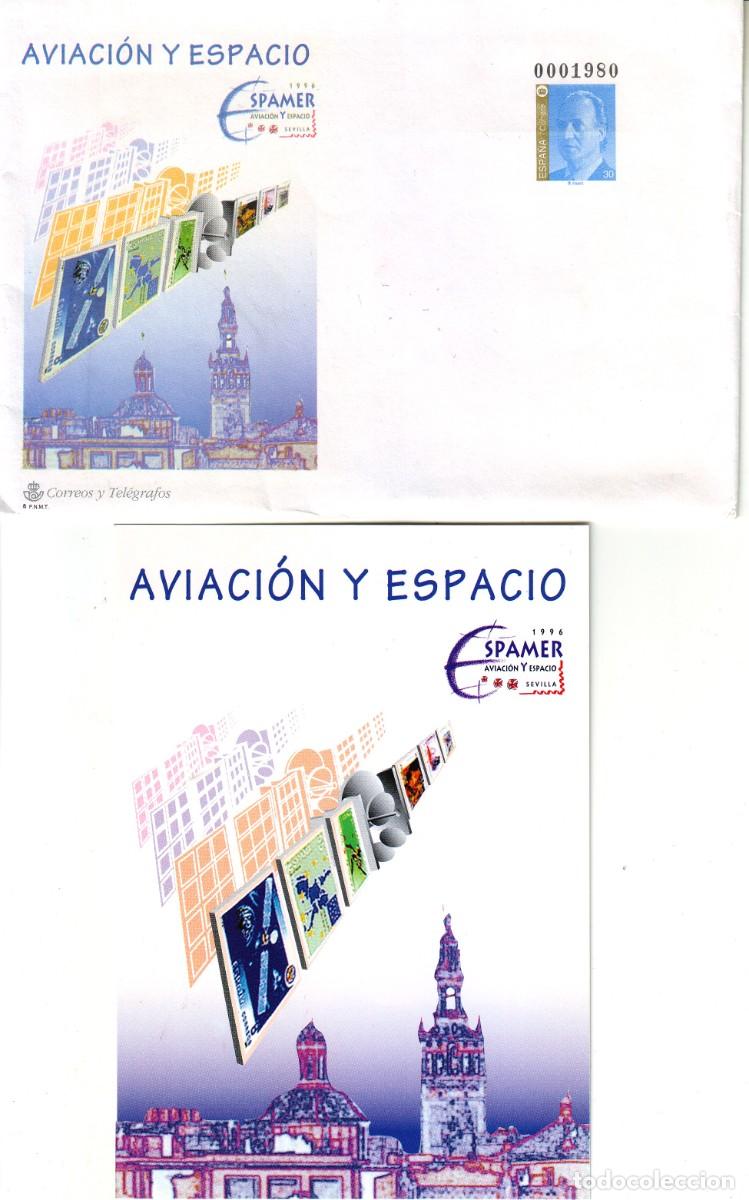 Sellos: SOBRE Y TARJETA DE AVIACI&Oacute;N Y ESPACIO - Foto 1
