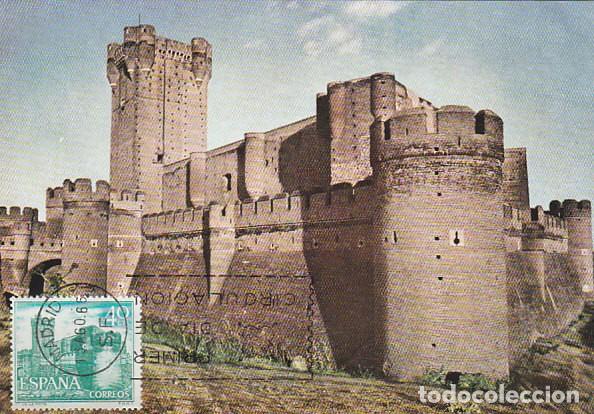 Sellos: Edifil 1740, castillo de la Mota (Medina del Campo Valladolid tarjeta maxima de primer dia 13-8-1966