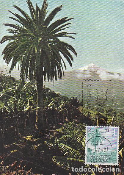Sellos: Edifil 1731, El Teide (Tenerife), tarjeta m&aacute;xima del a&ntilde;o 1966