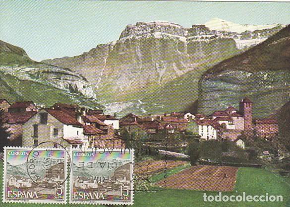 Sellos: Edifil 1727, Torla (Huesca), tarjeta m&aacute;xima del a&ntilde;o 1966